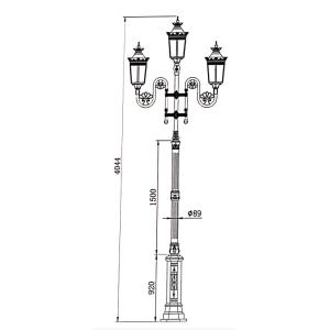FT-86103 4M Outdoor LED Garden Lights Aluminium Casting Lamp Head IP55