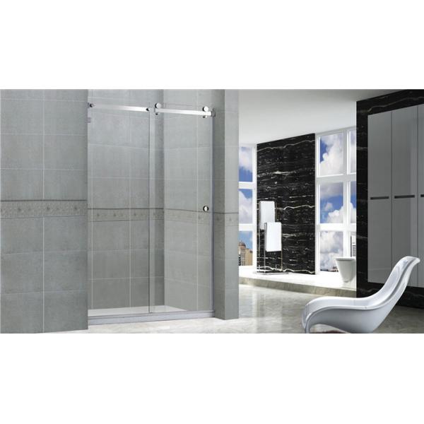 Professional Sliding Glass Shower Screens Frameless 8 / 10 MM Stainless Steel Accessories
