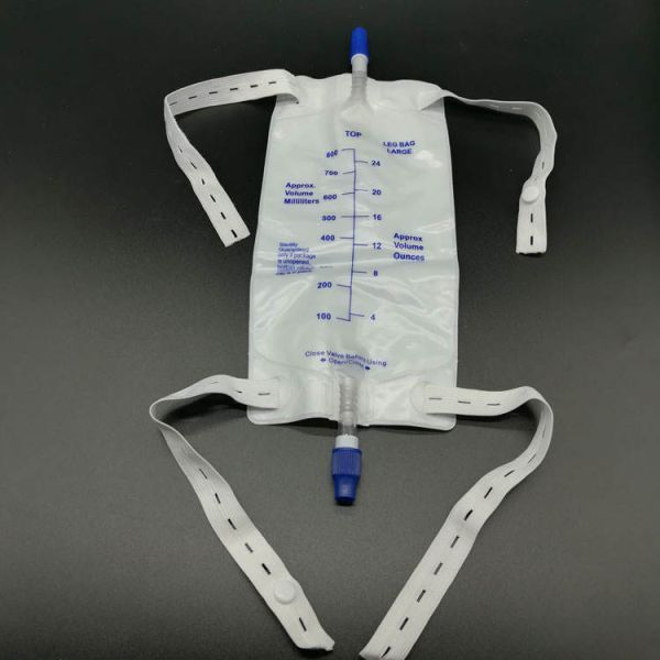 500ml Capacity Urinary Leg Bag with Anti-Reflux Valve and Leakproof Design for
