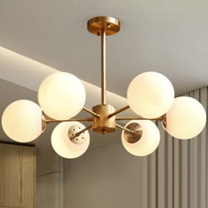 Glass Bubbles molecular chandelier copper living room lamp home restaurant