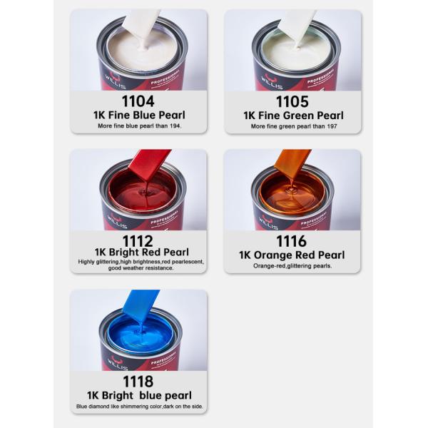 Standard 1K Basecoat Metallic Pigment Pearl Automotive Paint Spray Car Paint Liquid Coating Automotive Thinner 11