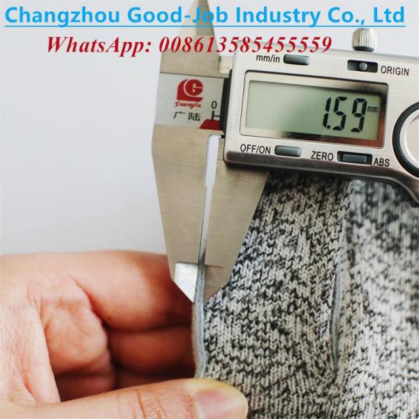 Cow Split Leather Cut Resistant HPPE Anti Cut 13G Thickened Finger Covered Protective Work Hand Gloves