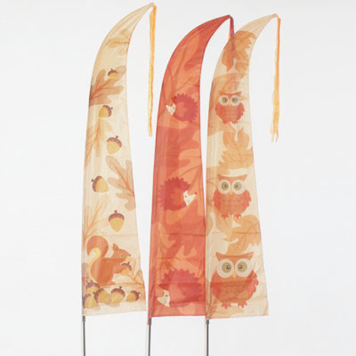 Buy Fall Harvest Garden Flag squirrel hedgehog owl at wholesale prices