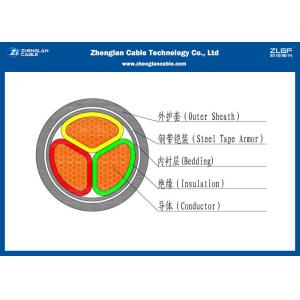 3 Cores 0.6/1kV CU/AL LV Cable , XLPE Insulated Armoured Power Cable（AL/CU