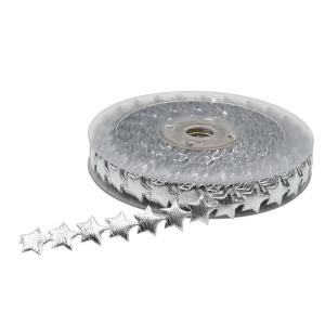 15mm*15m Ultrasonic Star Wired Ribbon Plain Pattern Jacquard Ribbon