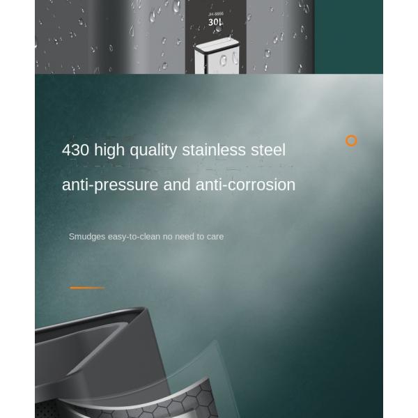 Manufacturer Living Room Household Large-capacity Kitchen Bathroom Crimped Deodorant Pedal Stainless Steel Trash Can with Lid