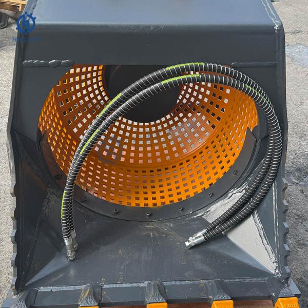 6-30Ton Rotatory Screening Thickened Steel Bucket For 6-8t Stone Excavator Crushing Gravel Sieve Sand Separation Bucket