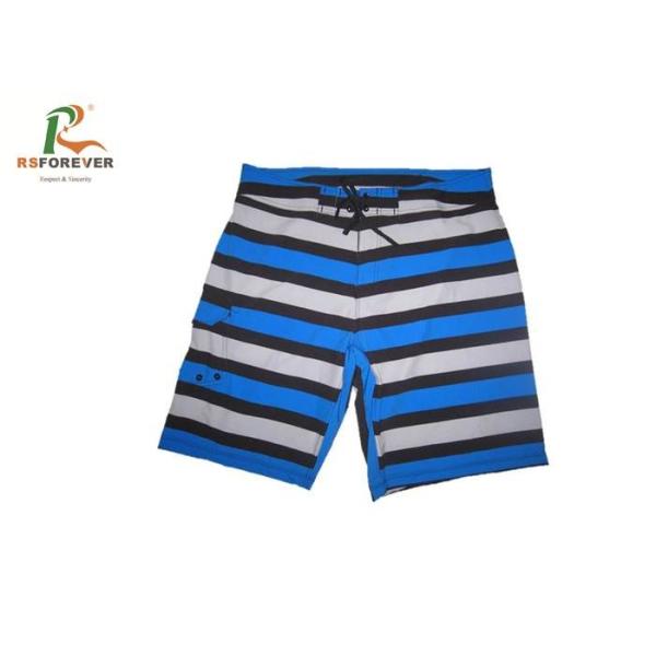 Buy Beach Surfing Printed Board Shorts Mens Stripe Design Cool Dye Sublimation at wholesale prices