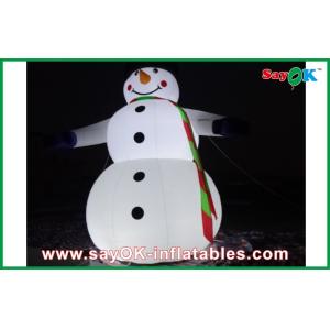 China Outdoor 5m Giant Lighting Inflatable Christmas Snowman Decoration on sale