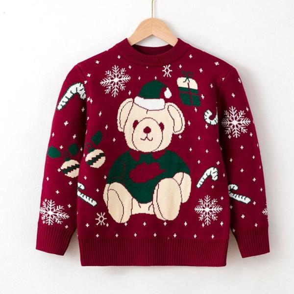 Winter Christmas Baby Knitted Sweaters Pullover Children Jumper Warm Knit Kids Sweater Winter Clothing