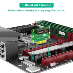PCI Express 1X Riser Card 270-Degree Angle 43x23x13mm