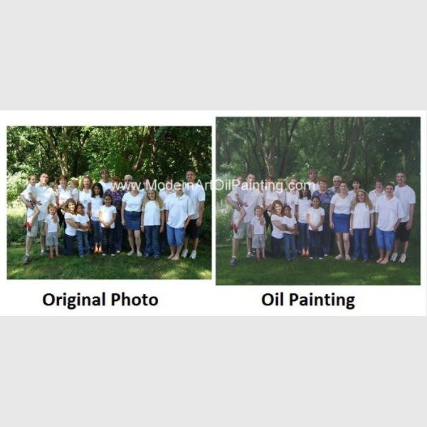 Buy Realistic Custom Oil Painting Portraits /  Personalized Oil Painting Family Portraits at wholesale prices