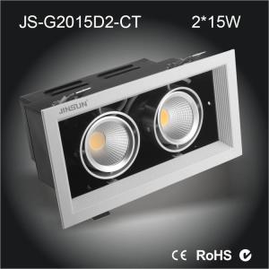 Quality 2x15w led down light, double trimless square downlight 2x25w for sale