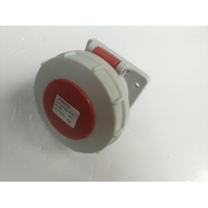 Red Cover Industrial Plug Sockets 32Amp Rated Current Nylon Material