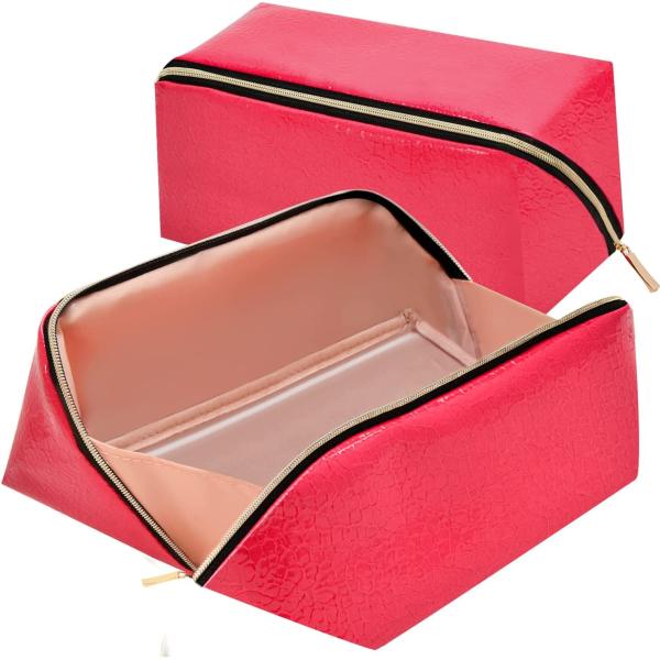 Buy Large Smooth Toiletry Makeup Bag Waterproof Opens Flat For Easy Access at wholesale prices