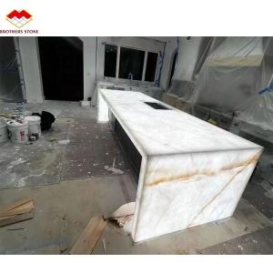 Translucent Cristallo Countertop Onyx Marble Table in Modern Design for Luxury