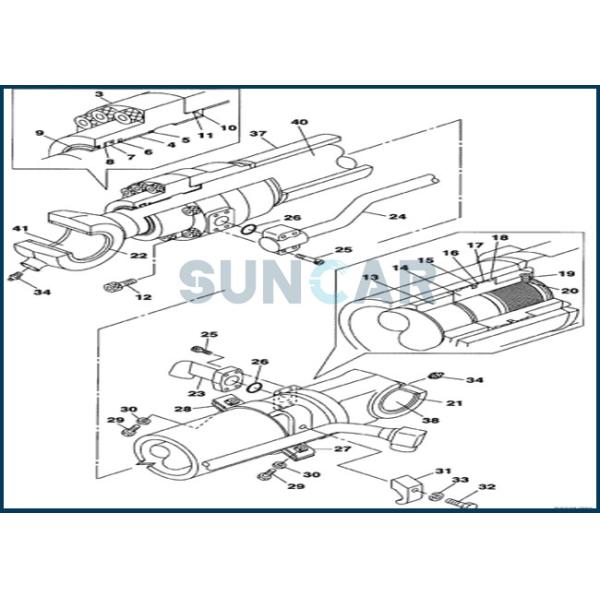 LZ008160 Bucket Cylinder Service Kit fits CNH CX240B CX250C CX250DLC