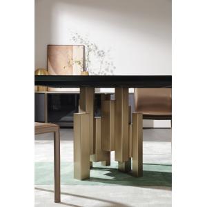 Hot Sale Modern Minimalist Italian Design Marble Top Stainless Steel Leg Dining