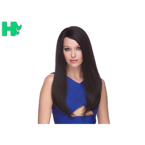 Buy Lace Front Synthetic Wigs Heat Resistant Natural Hair Line Kinky Straight at wholesale prices