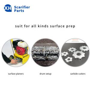 Customized Edco Scarifier Parts TCT Carbide Cutters Parts Zinc Coating