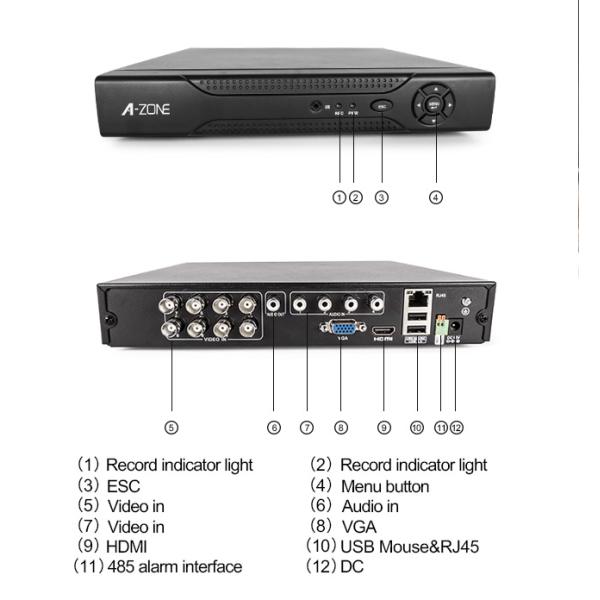 Digital 8CH DVR And NVR H.264 Network Dvr For Camera Surveillance