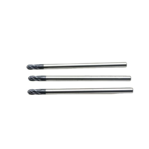 Straight 2 Flute R2 4mm Ball Nose End Mills For Steel