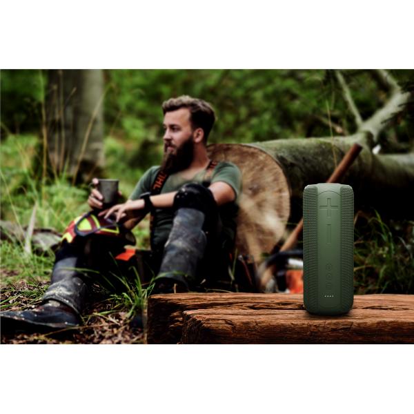 Outdoor Wireless Stereo Speakers , 20W Speaker Bluetooth IPX7 With Lanyard