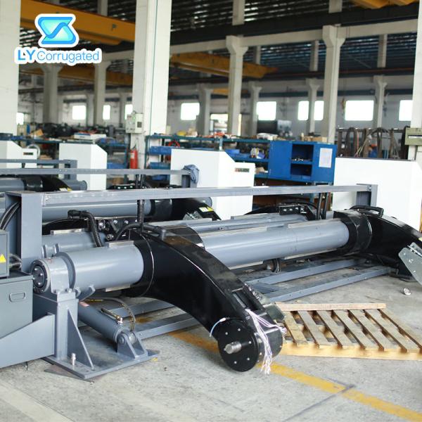 1400mm Corrugated Carton Box Making Machine , Hydraulic Mill Roll Stand