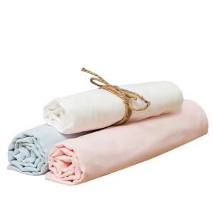 Custom Swaddle Printed Bamboo Muslin Fabric Striped Pattern Plain Style