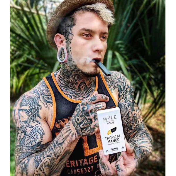 Factory oem e-cigarette accessories 0.9ml Myle pods CUBAN ICE PEPPERMINT MANGO STRAWBERRIE for Myle flat Vape device