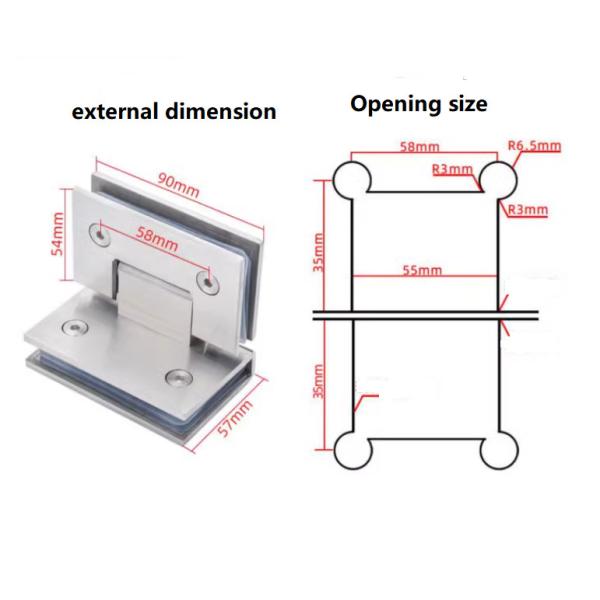 Copper Custom Frameless Shower Flipper Panel Hinges Two Way Glass To Glass Shower Hinge