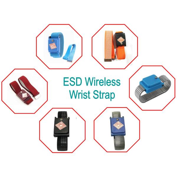 1 Meg Ohm Resistor ESD Safe Silver Black Blue Metal Cordless Anti-static Wrist Band