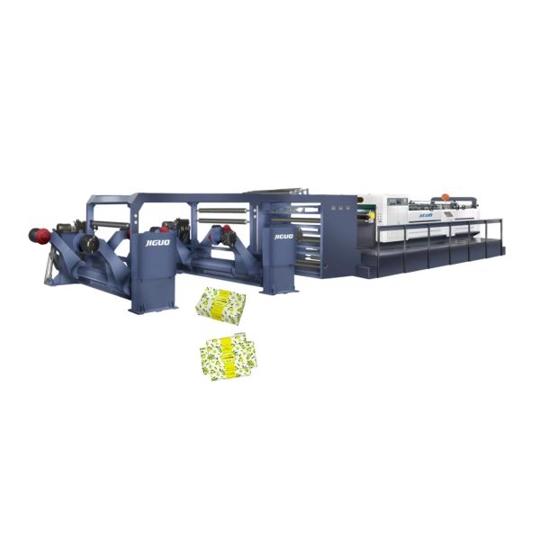 JIGUO ZWC-1900-4 Paper Sheeter Cutter Machine，Reference weight of cutting paper：50-500g/m2，Max.Diameter of paper：1650mmMax，Max.Pieces of paper：1900mm
