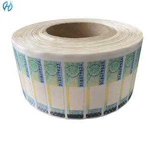 IR Anti Counterfeiting Tax Stamp Duty Customized Security Paper Adhesive