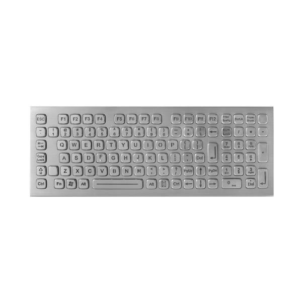 Weather Proof Desktop Metal Industrial Keyboard Stainless Steel For Coal Mine