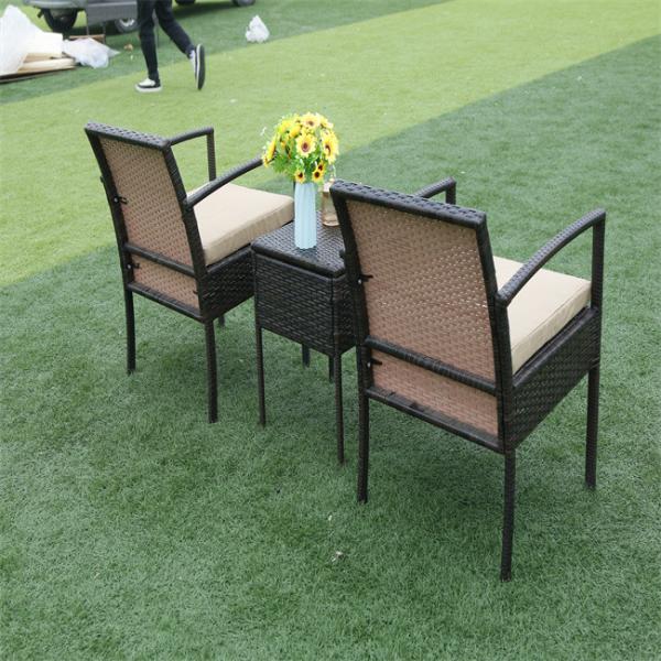 Outdoor Patio Wicker Dining Set Table Chairs Tempered Glass Tabletop Porch