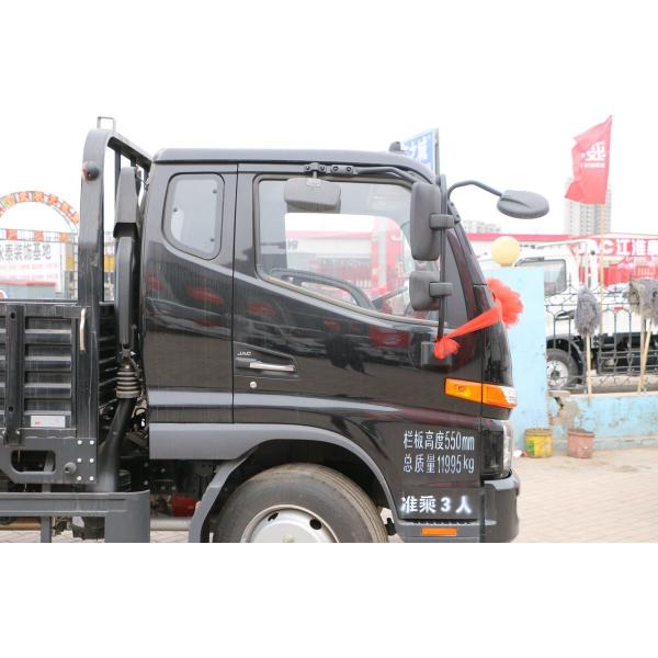 New Light Cargo Truck Black Color 145hp Diesel Engine Loading 8 Tons Single And Half Cab