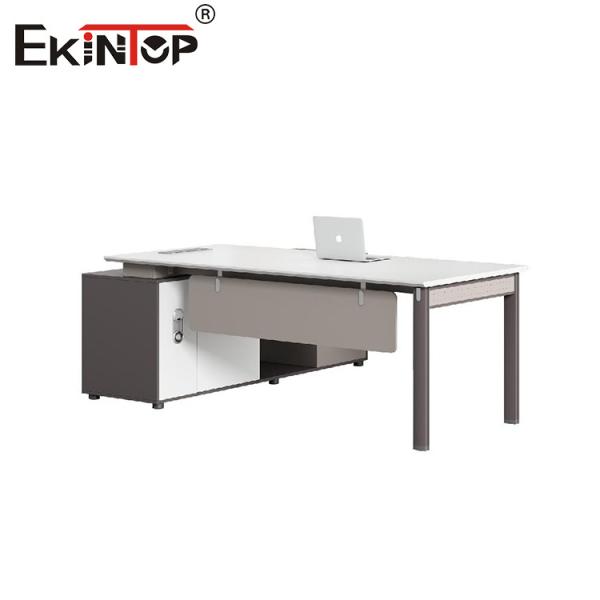 Buy Industrial Style Customizable Executive Office Desk With Storage Cabinet at wholesale prices