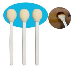 Quality Disposable White PP Stick Circular Sponge Stick Medical Round Foam Swab Applicator with Total Length 108mm for sale