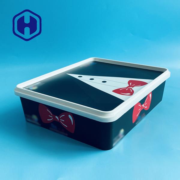 Rectangle IML Plastic Containers Christmas Present Holiday Gift Box Coat Jacket Skirt Gloves T - Shirt Package