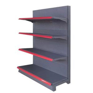 double-sided metal gondola shelf retails racks supermarket system