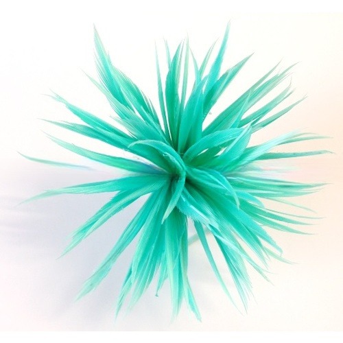 Event Party Supplies 10*10 cm Goose Biot Feather Flower Mount with Wire Accessory