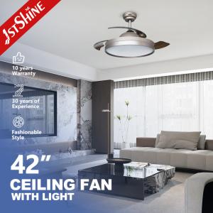 China 42 3 Plastic Blades Retractable Ceiling Fan With Remote Control on sale