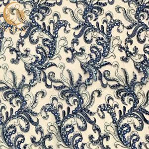 Handmade African Styles Beaded Embroidery Lace Fabric For Clothing