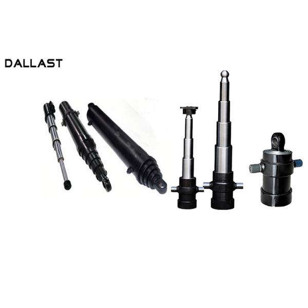 Single Acting Telescopic Hydraulic Cylinder for Side Dumper , Electric