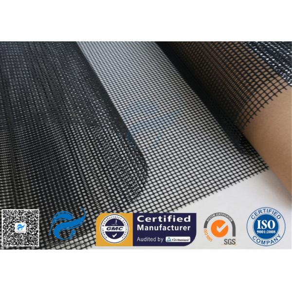 4x4MM PTFE Coated Fiberglass Mesh Fabric 17OZ Black Drying Textile Conveyor Belt