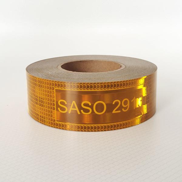 Yellow Metallized SASO 2913 Prismatic Retro Reflective Tape Sticker High