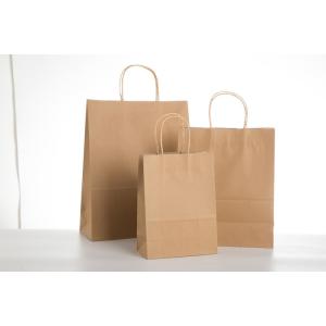 Disposable Paper Bags With Handles With Embossing Varnishing Printing Handling