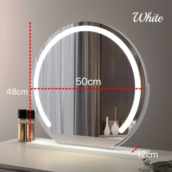 15X Magnification Smart Touch Dimmable 3 Modes 360° Rotation LED Round Makeup Vanity Mirror with Lights Mirror(WH-MR-79)