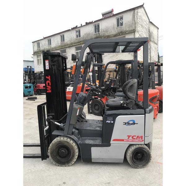 TCM 15 Used Electric Forklift With 3 Meters 1.5 Tons With Core Engine Component Good Performance
